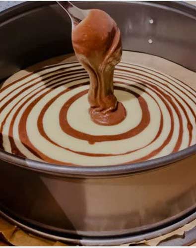 طرز تهیه ی کیک زبرا برای 6 نفر