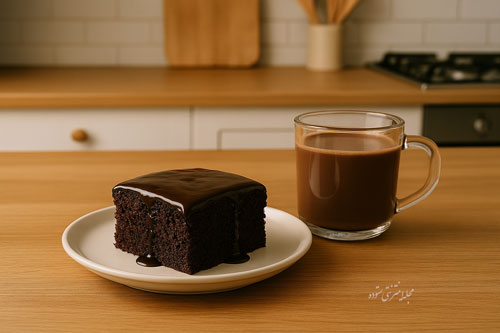 کیک شکلاتی خیس خانگی