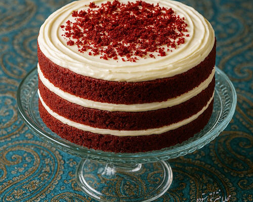 طرز تهیه کیک رد ولوت بدون فر