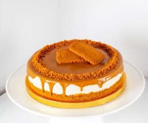 چیز کیک لوتوس یخچالی با بیسکوییت