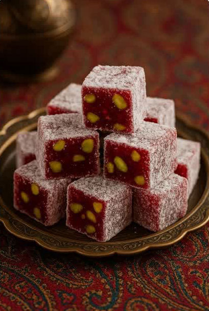 طرز تهیه لوکوم انار در خانه