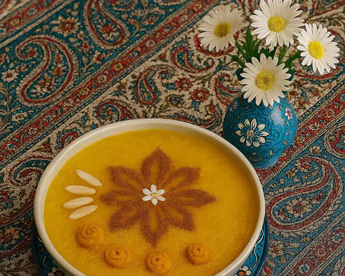 طرز تهیه شله زرد خوشمزه با زعفران و گلاب