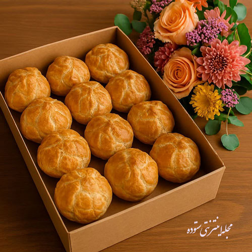 طرز تهیه نون خامه‌ای نارنجکی؛ شیرینی محبوب با بافت پوک و خامه لطیف