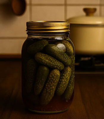 طرز تهیه خیارشور خانگی ترد و خوشمزه با سیر و سبزی معطر