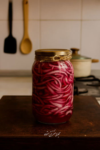 طرز تهیه ترشی پیاز قرمز خانگی به روش بازاری