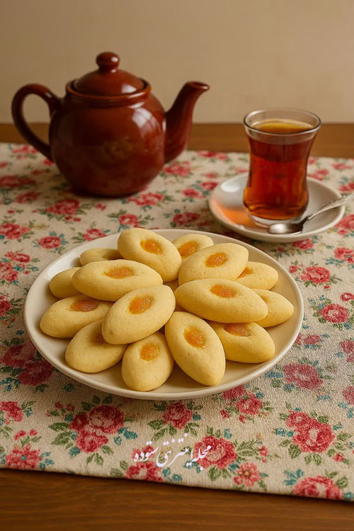 طرز تهیه شیرینی شستی خانگی نرم و ترد با مربا