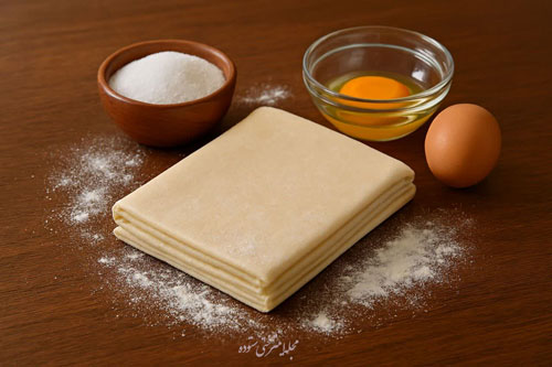 طرز تهیه شیرینی ناپلئونی خانگی با خمیر هزارلا و کرم مخصوص