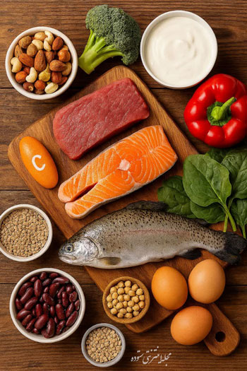 غذاهای حاوی ویتامین و مواد مغذی برای تقویت سیستم ایمنی و افزایش انرژی بدن