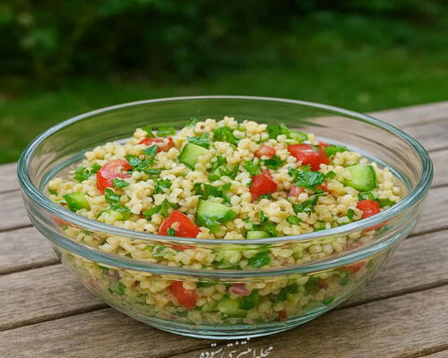 طرز تهیه سالاد بلغور الهام‌گرفته از تبوله برای وعده‌های سبک و رژیمی