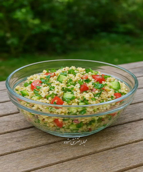 طرز تهیه سالاد بلغور الهام‌گرفته از تبوله برای وعده‌های سبک و رژیمی