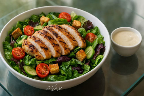 سالاد مرغ گریل