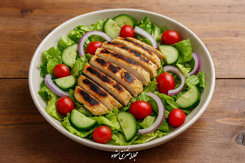 سالاد مرغ گریل