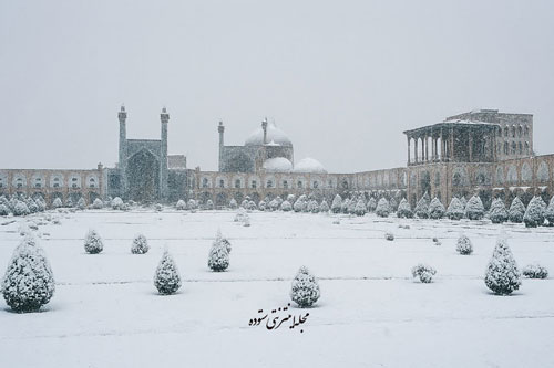 برف اصفهان بعد از سالها
