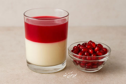دسر با خامه و ژله یلدایی